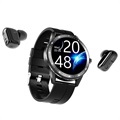 Ceas Smartwatch Cu Căști TWS BTX6 - Bluetooth 5.0 - Negru