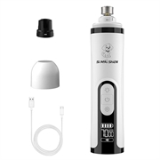 Smehnser M5 polizor electric de unghii pentru animale de companie cu lumină LED - alb
