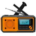 Solar Hand Crank Radio de urgență cu manivelă de mână cu Power Bank și lanternă - Orange