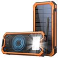Power Bank Solar/Încărcător fără fir YD-888W - 10000mAh - Portocaliu