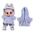 Hanorac de culoare solidă pentru Labubu Mini Figure 17cm - Violet