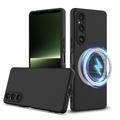 Husă Silicon Liquid Sony Xperia 1 V - Compatibila MagSafe - Negru