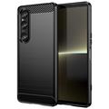 Husă TPU Brushed Sony Xperia 1 VI - Fibră de Carbon