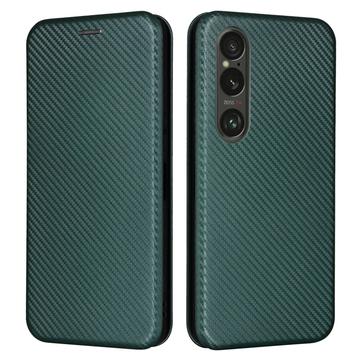 Husă Flip Sony Xperia 1 VI - Fibră de Carbon