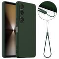 Husă Silicon Liquid  Sony Xperia 1 VI - Compatibila MagSafe - Verde Închis