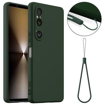Husă Silicon Liquid  Sony Xperia 1 VI - Compatibila MagSafe - Verde Închis