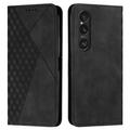 Husa portofel cu model romb Sony Xperia 1 VI cu închidere magnetică