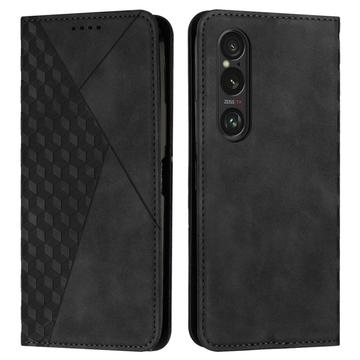 Husa portofel cu model romb Sony Xperia 1 VI cu închidere magnetică