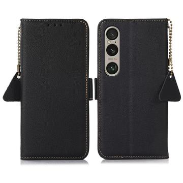 Husă Piele Portofel cu RFID Sony Xperia 1 VI (Ambalaj Deschis - Vrac) - Negru
