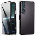 Sony Xperia 1 VII Husă magnetică cu sticlă călită - negru