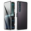 Sony Xperia 1 VII Husă magnetică cu sticlă călită - argintiu