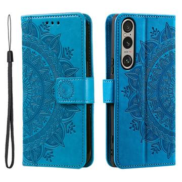 Husă Portofel Sony Xperia 1 VII - Mandala - Albastru