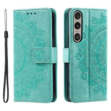 Husă Portofel Sony Xperia 1 VII - Mandala - Verde