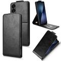 Husă verticală cu rabat și suport Sony Xperia 1 VII - Negru