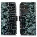 Husă Piele Portofel cu RFID Sony Xperia 1 VIII - Crocodile - Verde