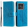 Husă tip portofel cu curea de mână Sony Xperia 1 VIII Mandala - Albastru