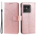 Husă tip portofel cu curea de mână Sony Xperia 1 VIII Mandala - roz