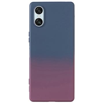 Husă TPU Sony Xperia 10 VI Ombre - Albastru închis / Violet închis