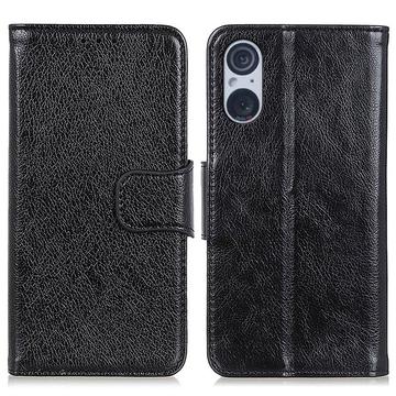 Husă Portofel Cu Funcție Stand Sony Xperia 5 V - Elegant - Negru