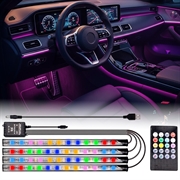 Sunet activat Interior Neon Auto LED Strip Light - 4 buc., 36 LED-uri