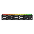 Ceas ritmic cu LED cu sunet reactiv și RGB - 30cm - negru