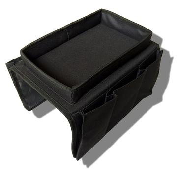 Organizator de economisire a spațiului pentru brațe de canapea cu buzunare multiple - negru