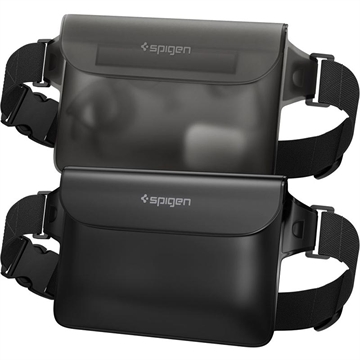 Borsetă Impermeabilă Spigen A620 - Curea Reglabilă - 2 Buc. - Negru / negru translucid
