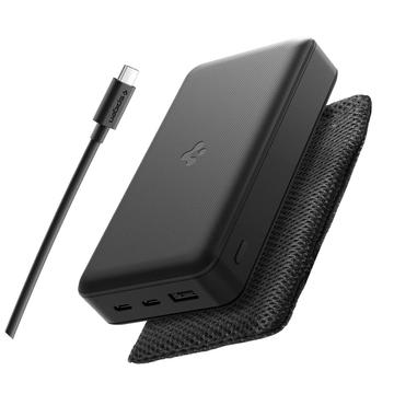 Spigen EA3030 Power Bank 30000mAh cu 2 porturi USB-C și USB-A - Negru