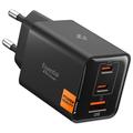 Încărcător de perete Spigen Essential 47W GaN - 2 porturi USB-C, 1 port USB-A - Negru