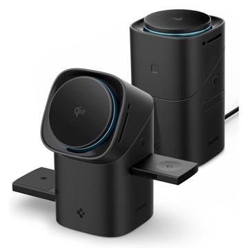 Încărcător fără fir Spigen Essential EF223MS 3 în 1 Qi2 MagSafe - Negru