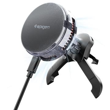 Spigen Essential EV25MFAQ Qi2.2 Peltier MagSafe Suport / Încărcător auto 25W - Negru