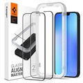 Protector Ecran - 9H - iPhone 13/13 Pro/14/16e - Spigen Glas.tR AlignMaster FC - Negru