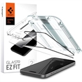 Geam Protecție Ecran - 9H - iPhone 15 Pro Max - Spigen Glas.tR Ez Fit - Full Cover - 2 Buc. - Marginea Neagră