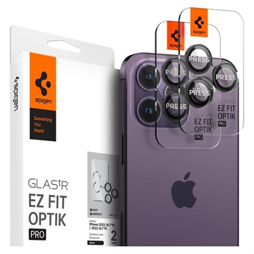 Protector Obiective Cameră iPhone 14 Pro/14 Pro Max/15 Pro/15 Pro Max/16 Pro/16 Pro Max Spigen Glas.tR Ez Fit Optik Pro
