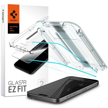 Geam Protecție Ecran - 9H - iPhone 15 Pro - Spigen Glas.tR Ez Fit - 2 Buc.