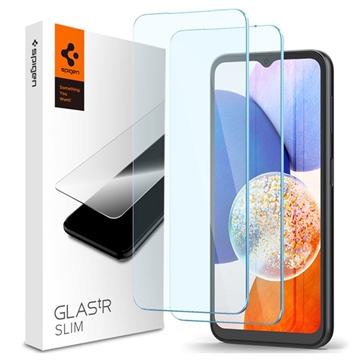 Protecție Ecran - 9H - Samsung Galaxy A14/A14 5G - Spigen Glas.tR Slim - Negru