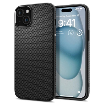 Husă TPU iPhone 15 Plus - Spigen Liquid Air - Negru