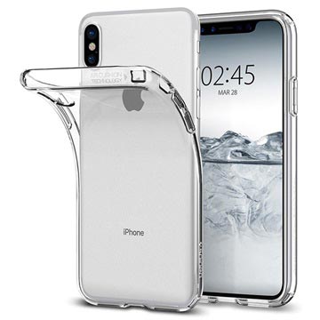 Husa Spigen cu cristale lichide pentru iPhone X / iPhone XS - Transparenta