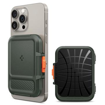 Spigen Lock Fit MagSafe Portofel și deținător de carduri - verde militar