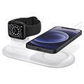 Stație Încărcare Spigen MagFit Duo - Apple Magsafe, Apple Watch - Alb