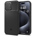 Husă iPhone 15 Pro - Spigen Optik Armor Mag - Negru