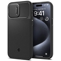 Husă iPhone 15 Pro Max - Spigen Optik Armor Mag - Negru