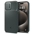 Husă iPhone 15 Pro Max - Spigen Optik Armor Mag - Verde Închis