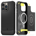 Husă TPU iPhone 14 Pro Max - Spigen Rugged Armor Mag - Negru