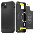 Husă TPU iPhone 14 - Spigen Rugged Armor Mag - Negru