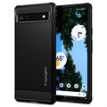 Husă TPU Google Pixel 6a - Spigen Rugged Armor - Negru