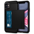 Husă iPhone 11 - Spigen Slim Armor CS - Negru