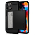 Husă iPhone 12/12 Pro - Spigen Slim Armor CS - Negru