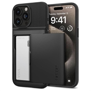 Husă iPhone 15 Pro Max - Spigen Slim Armor CS - Negru