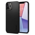 Husă iPhone 12/12 Pro - Spigen Thin Fit - Negru